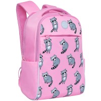 Рюкзак Grizzly розовый 28х39х12.5см, 2 отделения, 3 кармана, укрепленная спинка