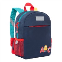 Рюкзак детский Grizzly темно-синий 22х28х10см, 1 отделение, 3 кармана, мягкая спинка