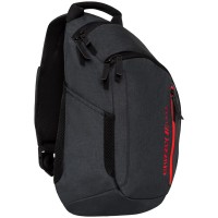 Рюкзак Grizzly черный-красный 32х46х11см, 1 отделение, 3 кармана, укрепленная спинка, 1 лямка