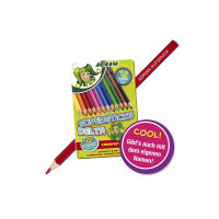 Карандаши цветные треугольные JOLLY Supersticks DELTA 12 цветов в металлической коробке