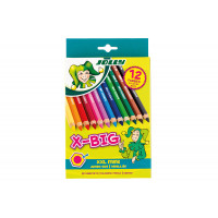 Карандаши цветные с толстым стержнем JOLLY Supersticks X-BIG 12 цв в картонной коробке