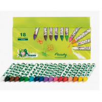 Мелки восковые JOLLY Painty завернутые в бумагу, 18 цветов в картонной коробке