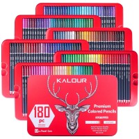 Карандаши цветные KALOUR Premium 180 цветов, грифель 3.8 мм