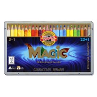 Набор карандашей с многоцветным грифелем `Magic` KOH-I-NOOR, 24цв. (метал. коробка)