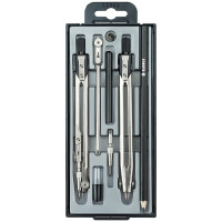 Готовальня Globus `Technica`, 8 предметов, циркуль 125мм, пластиковый футляр