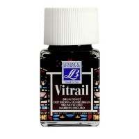 Краска по стеклу Lefranc&Bourgeois VITRAIL 50мл, 102 Коричневый темный