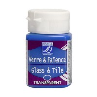 Краска по стеклу и керамике GLASS&TILE (прозр.) 50мл, 028 небесно-голубой, Lefranc&Bourgeois