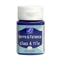 Краска по стеклу и керамике GLASS&TILE (непрозр.) 50мл, 650 чисто-синий, Lefranc&Bourgeois