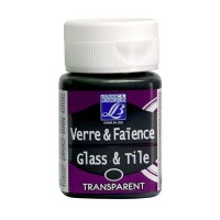 Краска по стеклу и керамике GLASS&TILE (прозр.) 50мл, 585 зеленый персидский, Lefranc&Bourgeois