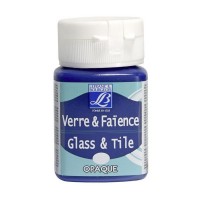 Краска по стеклу и керамике GLASS&TILE (непрозр.) 50мл, 908 синий бенгальский, Lefranc&Bourgeois