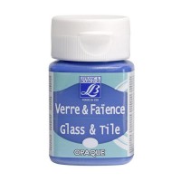 Краска по стеклу и керамике GLASS&TILE (непрозр.) 50мл, 658 голубой морской, Lefranc&Bourgeois
