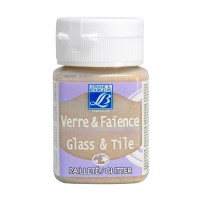Краска по стеклу и керамике GLASS&TILE (глиттер) 50мл, 718 золотой, Lefranc&Bourgeois