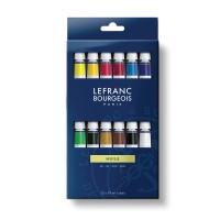 Набор красок масло Lefranc&Bourgeois FINE, 10мл, 12цв. (картон. коробка)
