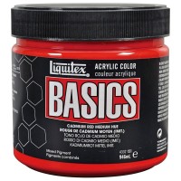 Краска акрил Liquitex BASICS 946мл, 151 Кадмий красный средний (имит.)
