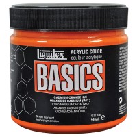 Краска акрил Liquitex BASICS 946мл, 720 Кадмий оранжевый (имит.)
