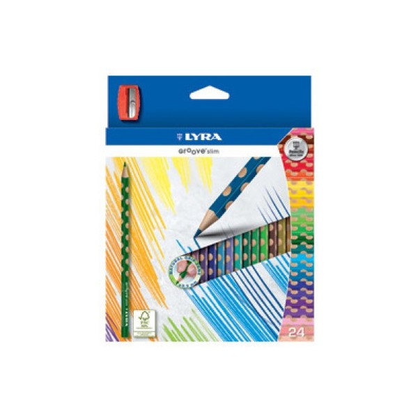 Цветные карандаши LYRA GROOVE SLIM 24 цветов - купить в интернет-магазине
