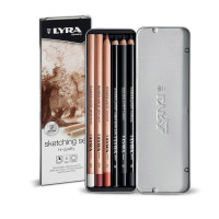 Набор карандашей худож. LYRA REMBRANDT SKETCHING SET, 6цв., метал. коробка