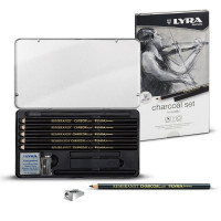 Набор карандашей угольных LYRA CHARCOAL SET, 11 предм., метал. коробка