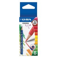 Цветные треугольные укороченные карандаши LIRA OSIRIS Shot 6цветов
