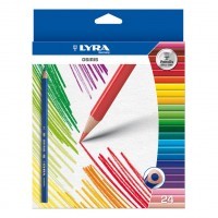 Цветные треугольные карандаши LYRA OSIRIS 24 цветов в картонной коробке