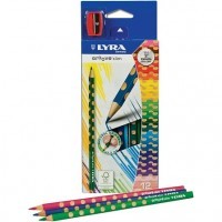 Цветные карандаши LYRA GROOVE SLIM 12 цветов