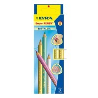 Цветные металлизированные карандаши LYRA SUPER FERBY METALLIC 6 цветов