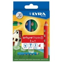 Цветные карандаши LYRA GROOVE TRIPLE ONE 6 цветов