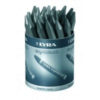 Мелок графитный LYRA GRAPHITE 24 шт. в тубусе мягкие: 2B, 6B, 9B нерастворимы в воде