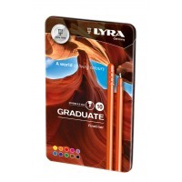 Цветные линеры LYRA GRADUATE FINE LINER  10 цветов в металлическом пенале