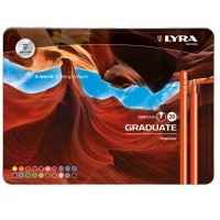 Цветные линеры LYRA GRADUATE FINE LINER  20 цветов в металлическом пенале