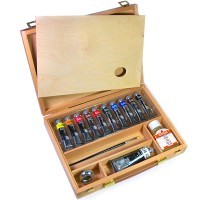 Набор с красками масло в деревянном ящике Maimeri CLASSICO 20мл, 11 цветов