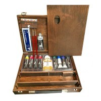 Набор с красками масло в деревянном ящике Maimeri CLASSICO 20мл, 9 цветов