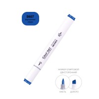 Маркер спиртовой двустронний Graf'Art Brush МАЛЕВИЧЪ, B607 Берлинская лазурь