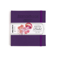 Скетчбук для графики и маркеров Bristol Touch МАЛЕВИЧЪ, фиолет., 180г/м2 14х14 см, 40л.