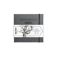 Скетчбук для графики GrafArt Sketch МАЛЕВИЧЪ 110г/м2 12х12см, серый, 80л.