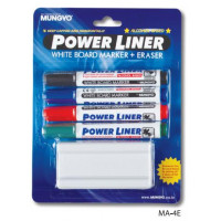 Маркер для досок Mungyo с губкой для стирания на колпачке, цвет черный, толщина линии 1-1,5 мм  