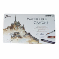 Набор профессиональных акварельных мелков Mungyo GALLERY, 24 цвета (Металлическая коробка)