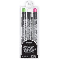 Маркер меловой Mungyo для разных поверхностей 3 цвета в пластиковой упаковке