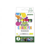 Набор меловые маркеры Mungyo 7 шт. (белый - 2 шт, желтый, оранжевый, голубой, зеленый, розовый)