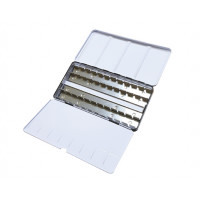 Металлический пенал Mungyo с кольцом для акварельных красок из 48 половинных ячеек или 24 полных ячеек