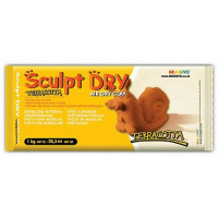 Глина для моделирования Mungyo `Sculpt Dry` 1000 г терракотовая