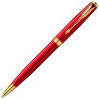 Ручка шариковая Parker Sonnet K539 LaqRed GT M черные чернила