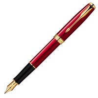 Ручка перьевая Parker Sonnet F539 LaqRed GT, перо F золото 18K