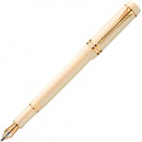 Ручка перьевая Parker Duofold F74 International Historical Colors Ivory GT, перо F золото 18K с родиевым покрытием