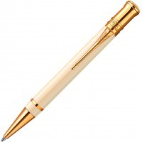Ручка шариковая Parker Duofold K74 Historical Colors Ivory GT M черные чернила