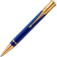 Ручка шариковая Parker Duofold K74 Historical Colors Lapis Lazuli GT M черные чернила