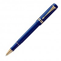 Ручка роллер Parker Duofold T74 Historical Colors Lapis Lazuli GT F черные чернила