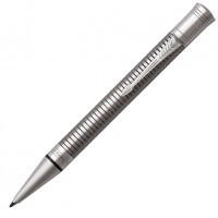 Ручка шариковая Parker Duofold K308 Prestige Ruthenium Chiselled CT M черные чернила