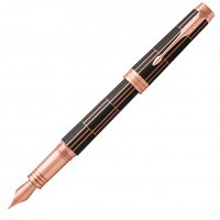 Ручка перьевая Parker Premier F565 Luxury Brown PG, перо F золото 18K покрытое позолотой розовой
