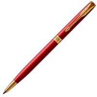 Ручка шариковая Parker Sonnet Core K439 Slim LaqRed GT M черные чернила